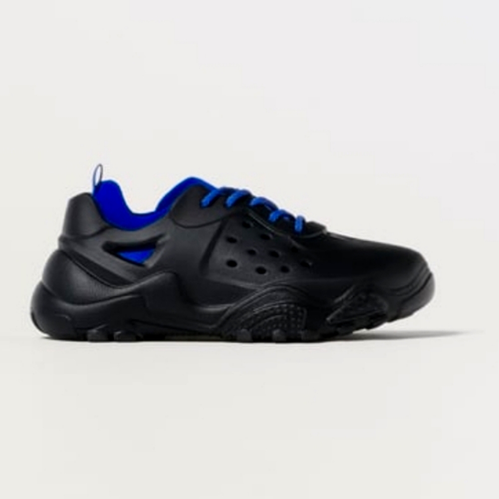 Zara Casual ATHLETIC SOCK-STYLE SNEAKERS black & blue , US 5 EUR 37
